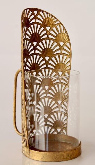 Metal & Glass Lantern With Handle